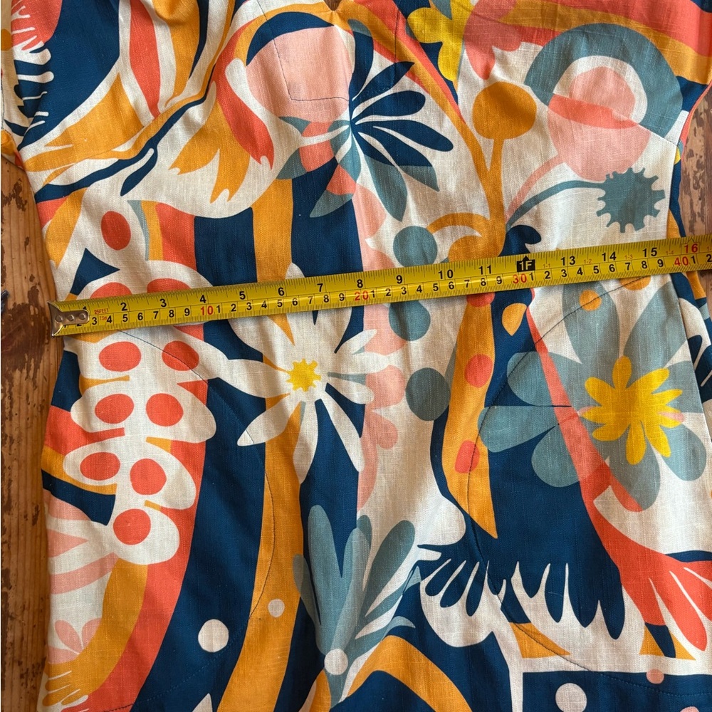 Lesley Evers Tropical Vibes belted Mini Dress. XS - Picture 9 of 12